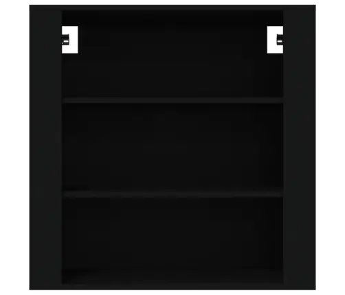 Sienas Plaukts, Melns, 80X33X80 Cm, Inženierijas Koks Vidaxl