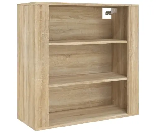 Sienas Plaukts, Ozola Krāsa, 80X33X80 Cm, Inženierijas Koks Vidaxl