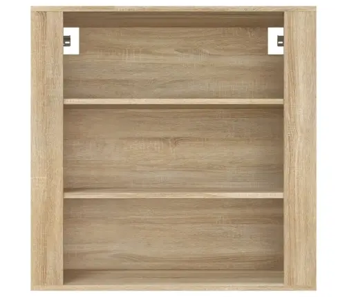 Sienas Plaukts, Ozola Krāsa, 80X33X80 Cm, Inženierijas Koks Vidaxl