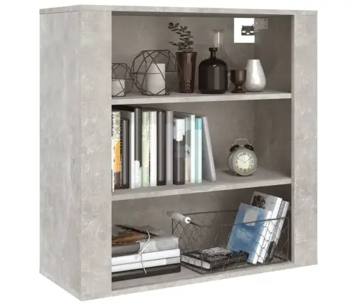 Sieninė Spintelė, Betono Pilka, 80X33X80cm Apdirbta Mediena