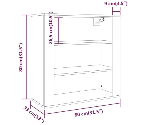 Seinakapp, Suitsutatud Tamm, 80X33X80 cm Tehispuit