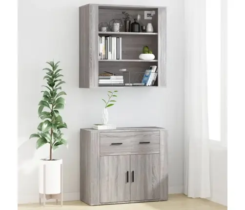 Seinakapp, Hall Sonoma Tamm, 80X33X80 cm Tehispuit