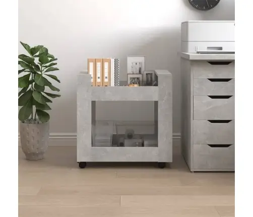 Rašomojo Stalo Lentyna, Betono Pilka, 60X45X60cm Mediena