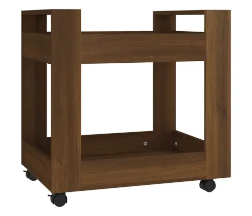 Galda Plaukts Uz Riteņiem, Ozolkoka Krāsa, 60X45X60 Cm Vidaxl