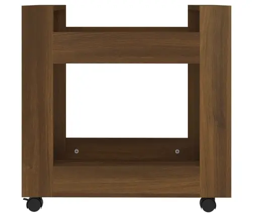 Galda Plaukts Uz Riteņiem, Ozolkoka Krāsa, 60X45X60 Cm Vidaxl