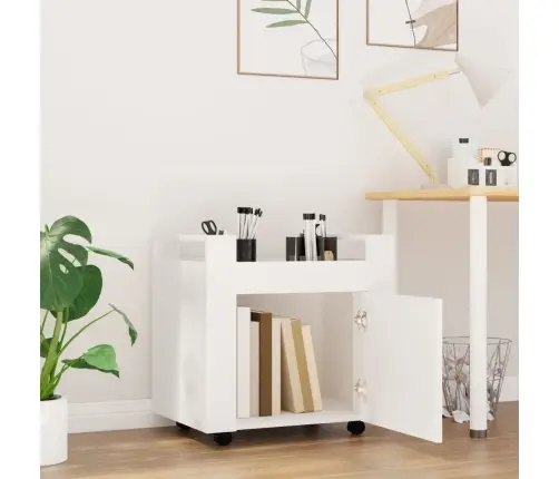 Rašomojo Stalo Lentyna Su Ratukais, Balta, 60X45X60cm Mediena