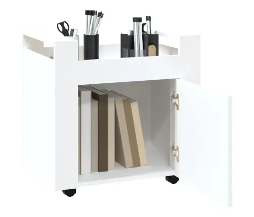 Rašomojo Stalo Lentyna Su Ratukais, Balta, 60X45X60cm Mediena