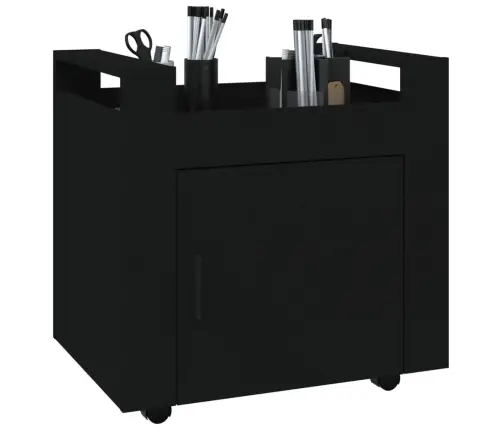 Rašomojo Stalo Lentyna Su Ratukais, Juoda, 60X45X60cm Mediena