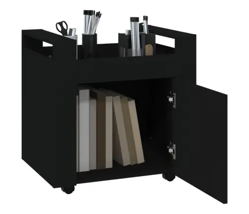 Rašomojo Stalo Lentyna Su Ratukais, Juoda, 60X45X60cm Mediena