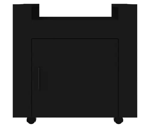 Rašomojo Stalo Lentyna Su Ratukais, Juoda, 60X45X60cm Mediena