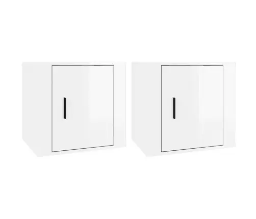 Öökapid 2 Tk, Kõrgläikega Valge, 50 X 39 X 47 Cm