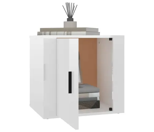 Öökapid 2 Tk, Kõrgläikega Valge, 50 X 39 X 47 Cm