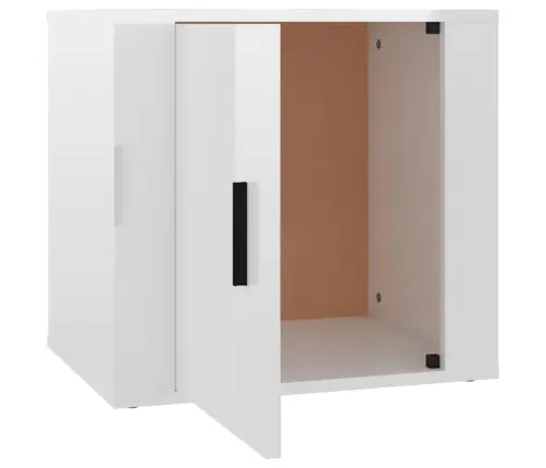 Öökapid 2 Tk, Kõrgläikega Valge, 50 X 39 X 47 Cm