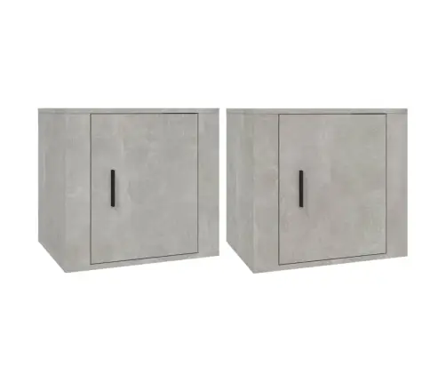 Naktsskapīši, 2 Gab., Betona Pelēki, 50X39X47 Cm Vidaxl