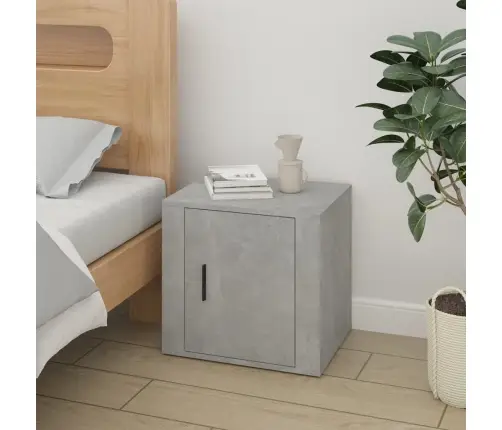 Naktsskapīši, 2 Gab., Betona Pelēki, 50X39X47 Cm Vidaxl