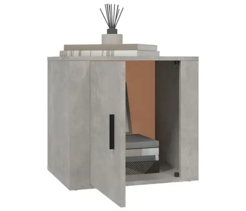 Naktsskapīši, 2 Gab., Betona Pelēki, 50X39X47 Cm Vidaxl