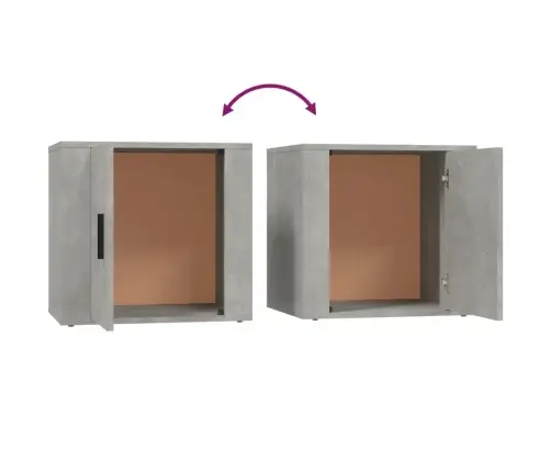 Naktsskapīši, 2 Gab., Betona Pelēki, 50X39X47 Cm Vidaxl