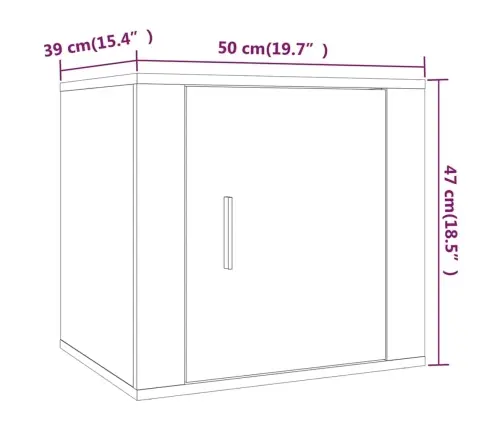 Öökapid 2 Tk, Suitsutatud Tamm, 50 X 39 X 47 Cm