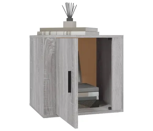 Naktsskapīši, 2 Gab., Pelēka Ozolkoka Krāsa, 50X39X47 Cm Vidaxl