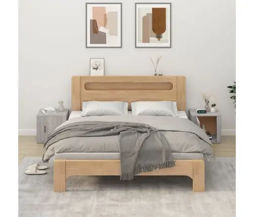 Naktsskapīši, 2 Gab., Pelēka Ozolkoka Krāsa, 50X39X47 Cm Vidaxl