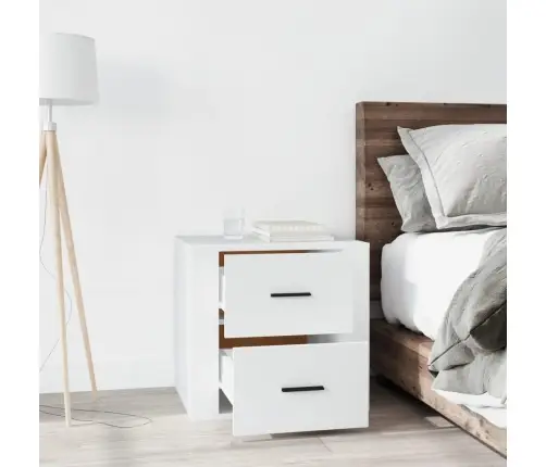 Naktsskapītis, Balts, 50X39X47 Cm Vidaxl