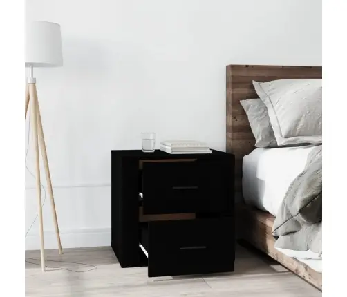 Naktsskapītis, Melns, 50X39X47 Cm Vidaxl