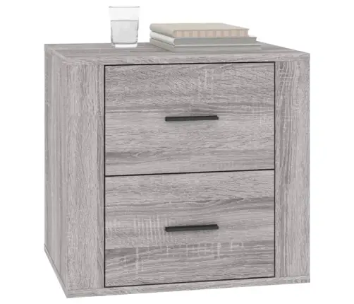 Naktsskapītis, Pelēka Ozolkoka, 50X39X47 Cm, Inženierijas Koks Vidaxl