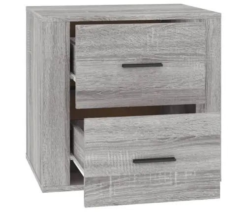 Naktsskapītis, Pelēka Ozolkoka, 50X39X47 Cm, Inženierijas Koks Vidaxl