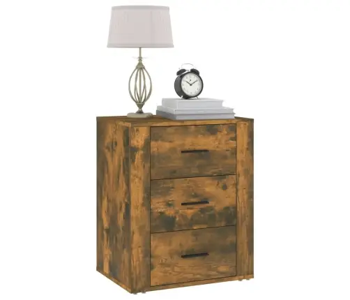 Naktsskapītis, Ozolkoka Krāsa, 50X36X60 Cm, Inženierijas Koks Vidaxl