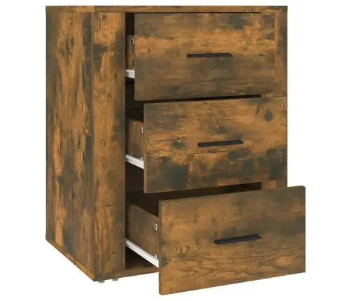 Naktsskapītis, Ozolkoka Krāsa, 50X36X60 Cm, Inženierijas Koks Vidaxl