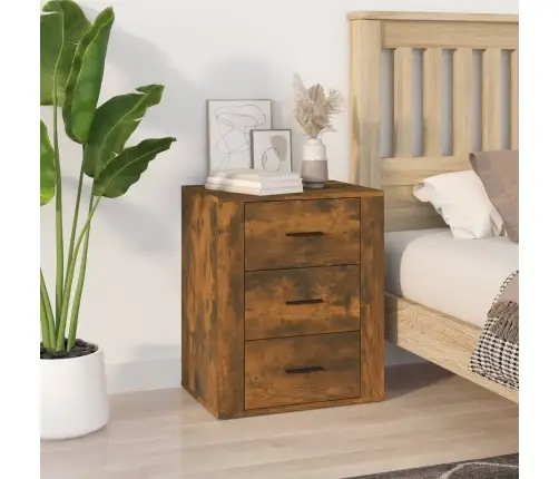 Naktsskapītis, Ozolkoka Krāsa, 50X36X60 Cm, Inženierijas Koks Vidaxl