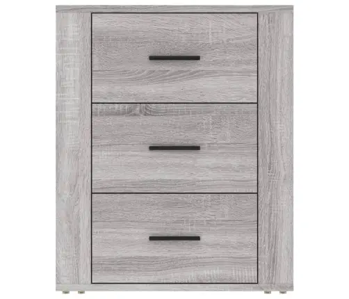 Naktinė Spintelė, Pilka Ąžuolo, 50X36X60cm Apdirbta Mediena