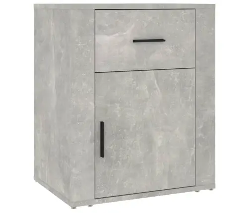 Naktsskapītis, Betona Pelēks, 50X36X60 Cm, Inženierijas Koks Vidaxl