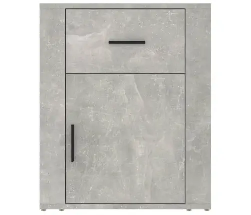 Naktsskapītis, Betona Pelēks, 50X36X60 Cm, Inženierijas Koks Vidaxl