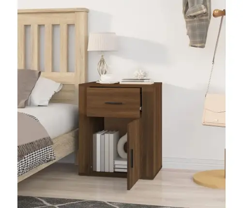 Naktsskapītis, Ozolkoka Krāsa, 50X36X60 Cm, Inženierijas Koks Vidaxl