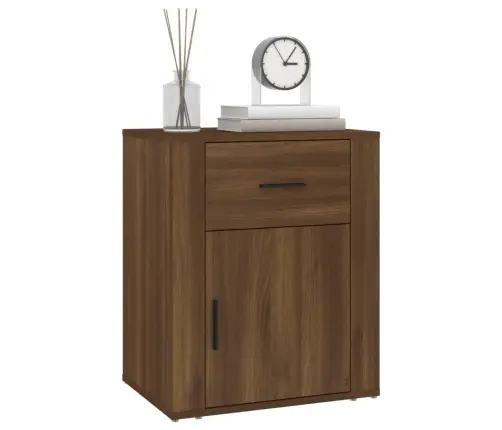 Naktsskapītis, Ozolkoka Krāsa, 50X36X60 Cm, Inženierijas Koks Vidaxl