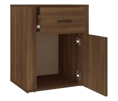 Naktsskapītis, Ozolkoka Krāsa, 50X36X60 Cm, Inženierijas Koks Vidaxl