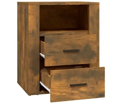 Naktsskapītis, Ozolkoka Krāsa, 50X36X60 Cm, Inženierijas Koks Vidaxl