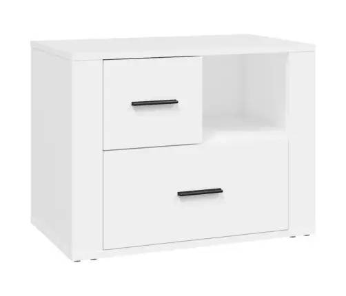 Naktinė Spintelė, Baltos Spalvos, 60X36X45cm Apdirbta Mediena