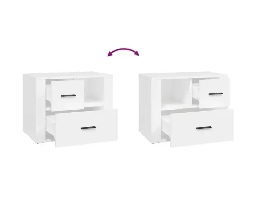 Naktinė Spintelė, Baltos Spalvos, 60X36X45cm Apdirbta Mediena