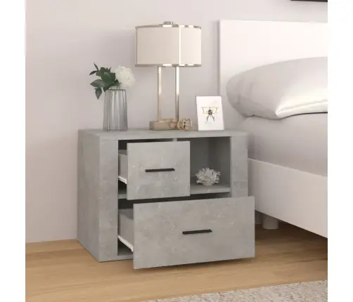 Naktinė Spintelė, Betono Pilka, 60X36X45cm Apdirbta Mediena