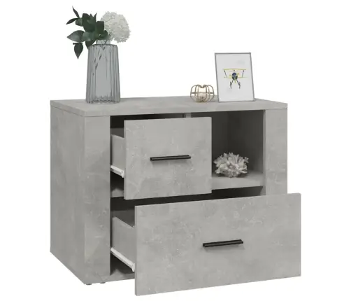 Naktinė Spintelė, Betono Pilka, 60X36X45cm Apdirbta Mediena
