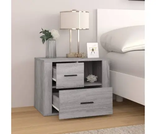 Naktsskapītis, Pelēka Ozolkoka, 60X36X45 Cm, Inženierijas Koks Vidaxl Naktsskapītis, Pelēka Ozolkoka, 60X36X45 Cm, Inženierijas Koks Vidaxl