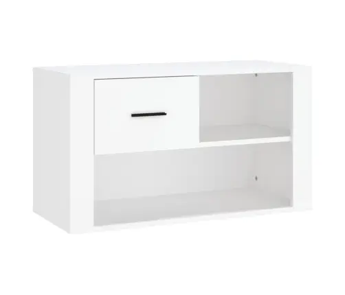 Jalatsikapp, Valge, 80 X 35 X 45 cm Tehispuit