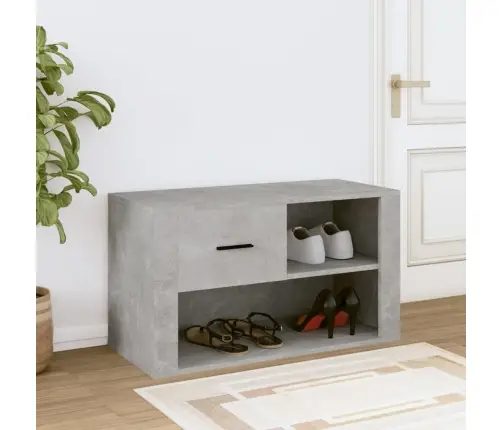 Spintelė Batams, Betono Pilka, 80X35X45cm Apdirbta Mediena