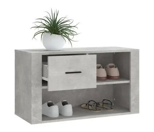 Spintelė Batams, Betono Pilka, 80X35X45cm Apdirbta Mediena