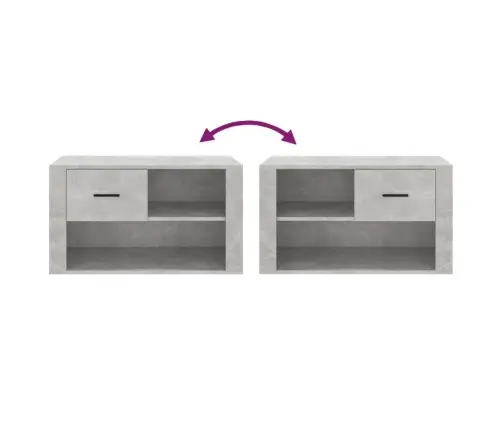 Spintelė Batams, Betono Pilka, 80X35X45cm Apdirbta Mediena