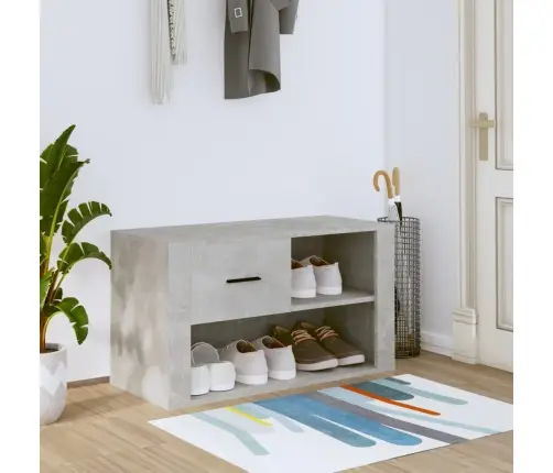 Spintelė Batams, Betono Pilka, 80X35X45cm Apdirbta Mediena