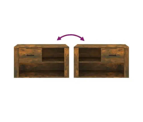 Spintelė Batams, Dūminio Ąžuolo, 80X35X45cm Apdirbta Mediena