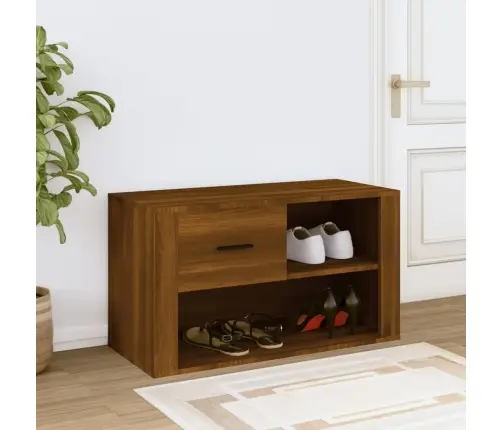 Apavu Skapītis, Ozolkoka Krāsa, 80X35X45 Cm, Inženierijas Koks Vidaxl